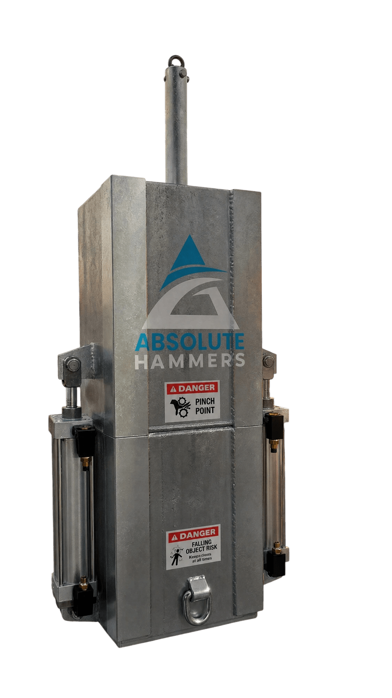The Absolute Hammer — proprietary pneumatic pile driving hammer